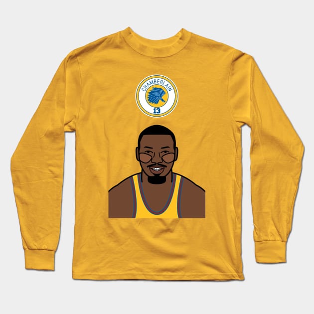 Wilt Chamberlain (Warriors) Long Sleeve T-Shirt by whereismyhomephoto